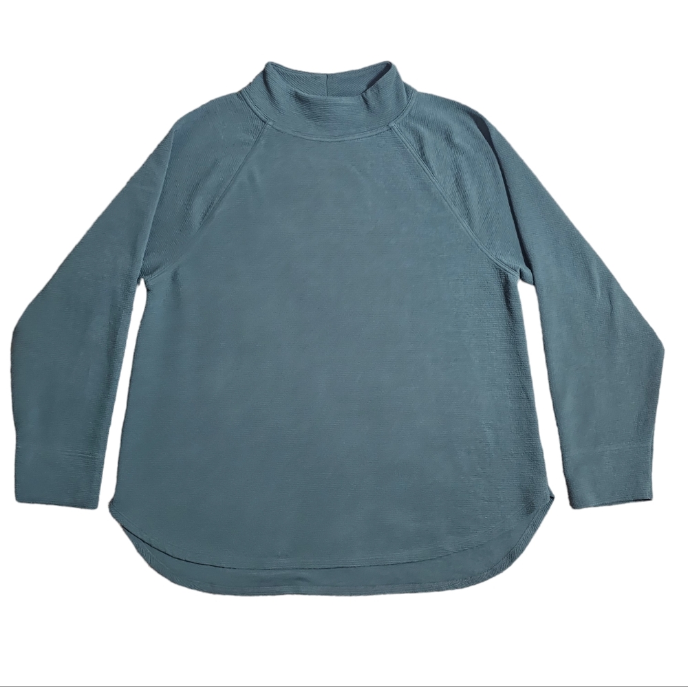 Ava Viv Women's Mock Turtleneck Pullover Sweater Green Size X